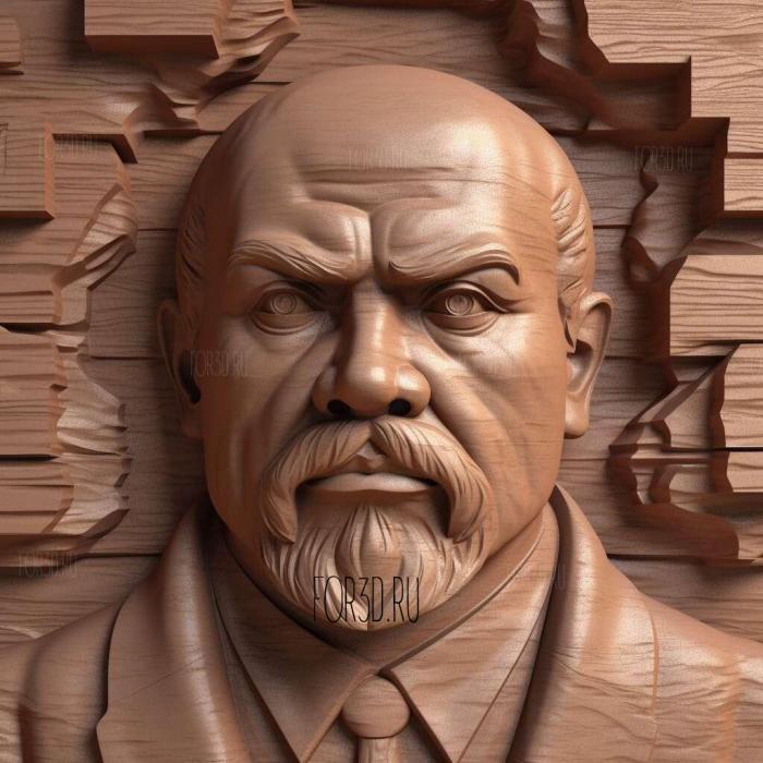 Vladimir Lenin 1 stl model for CNC